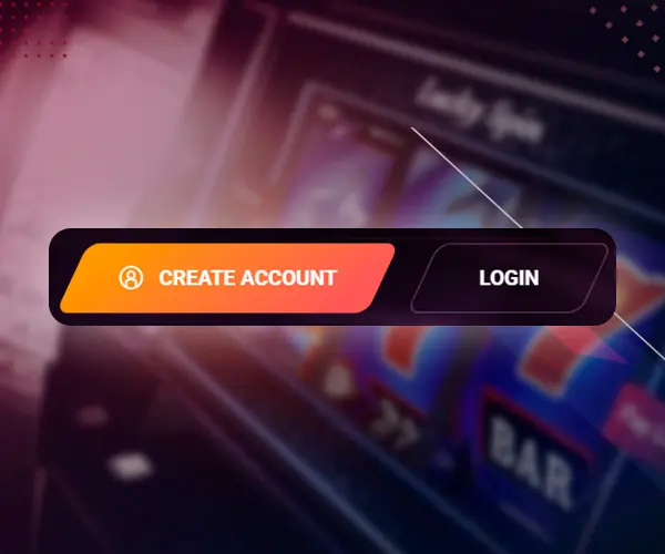 Button to log in and create an account.