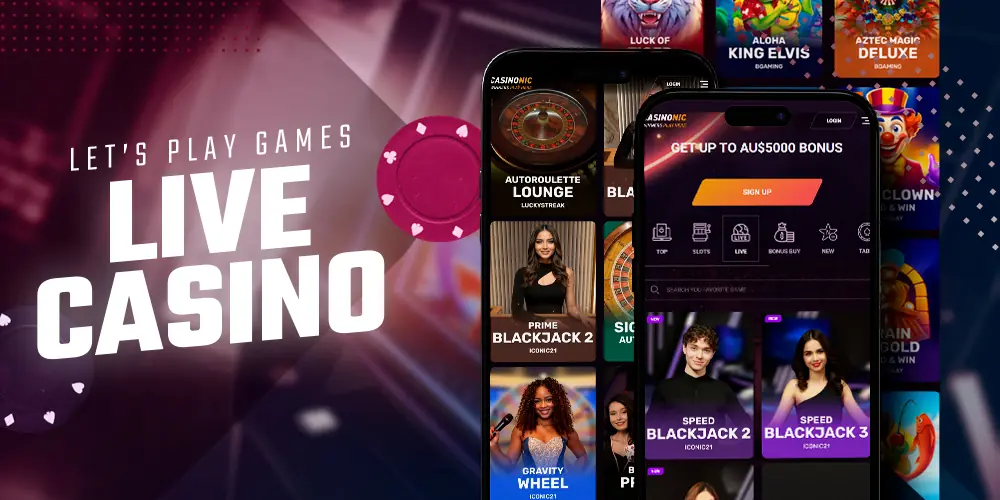 Live dealer games.