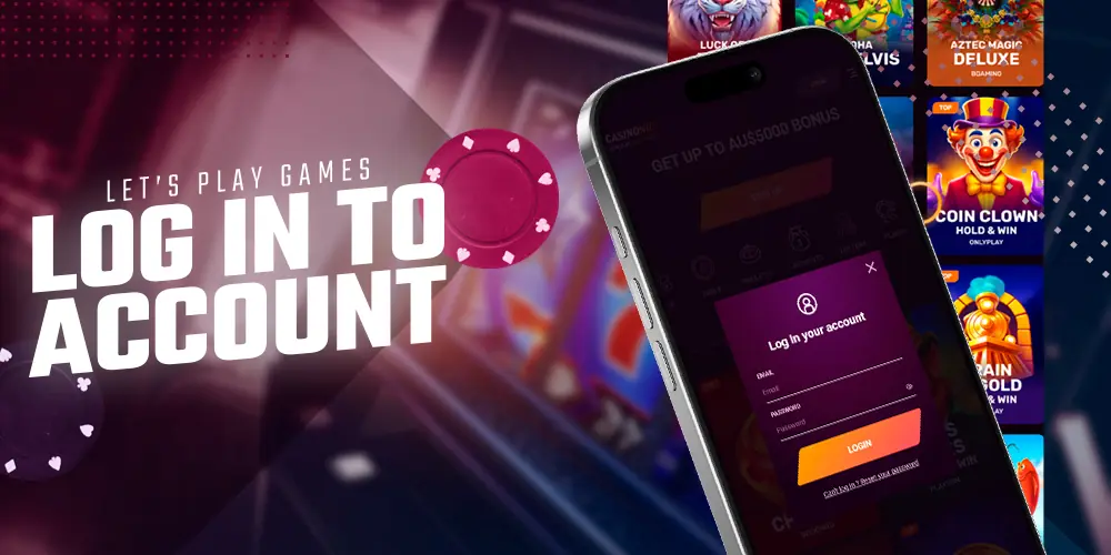 Log in to your gaming account.